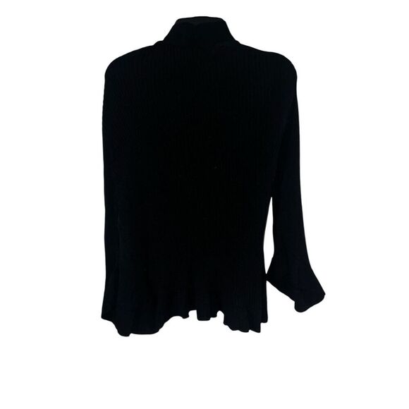 Diane von furstenberg  cardigan Minimalist sz s Ruffle Dark Academia Emo - Picture 2 of 6